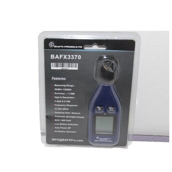 Digital Sound Level Meter, Model # BAFX3370, Brand New In Factort Sealed Package - Picture 1 of 7